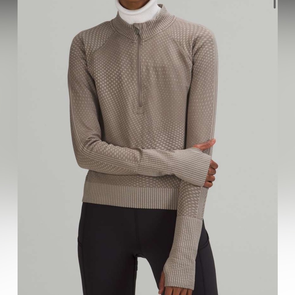Lululemon Rest Less Cropped Half-Zip, size 6